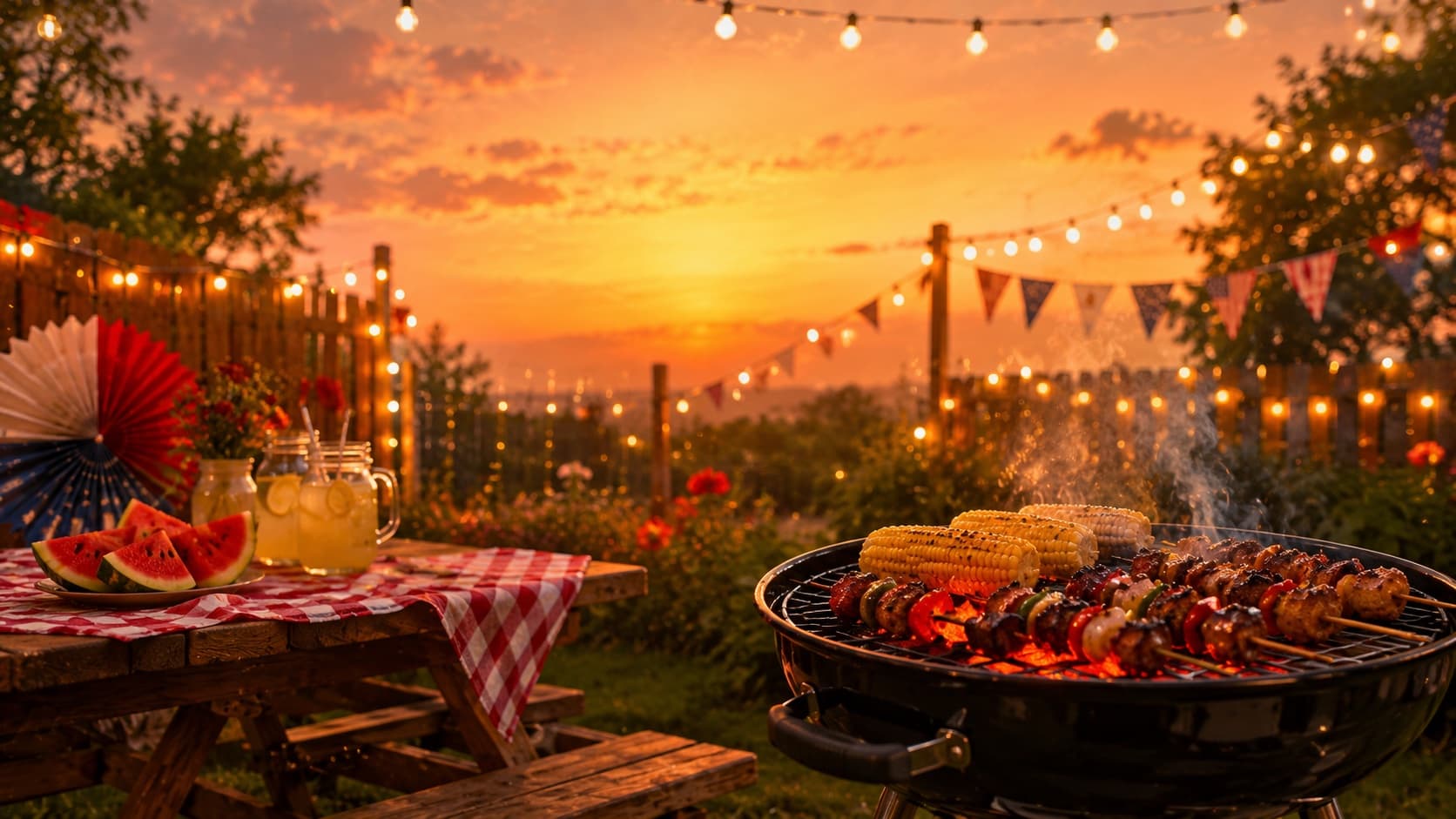BBQ gender reveal page — live themed countdown and voting