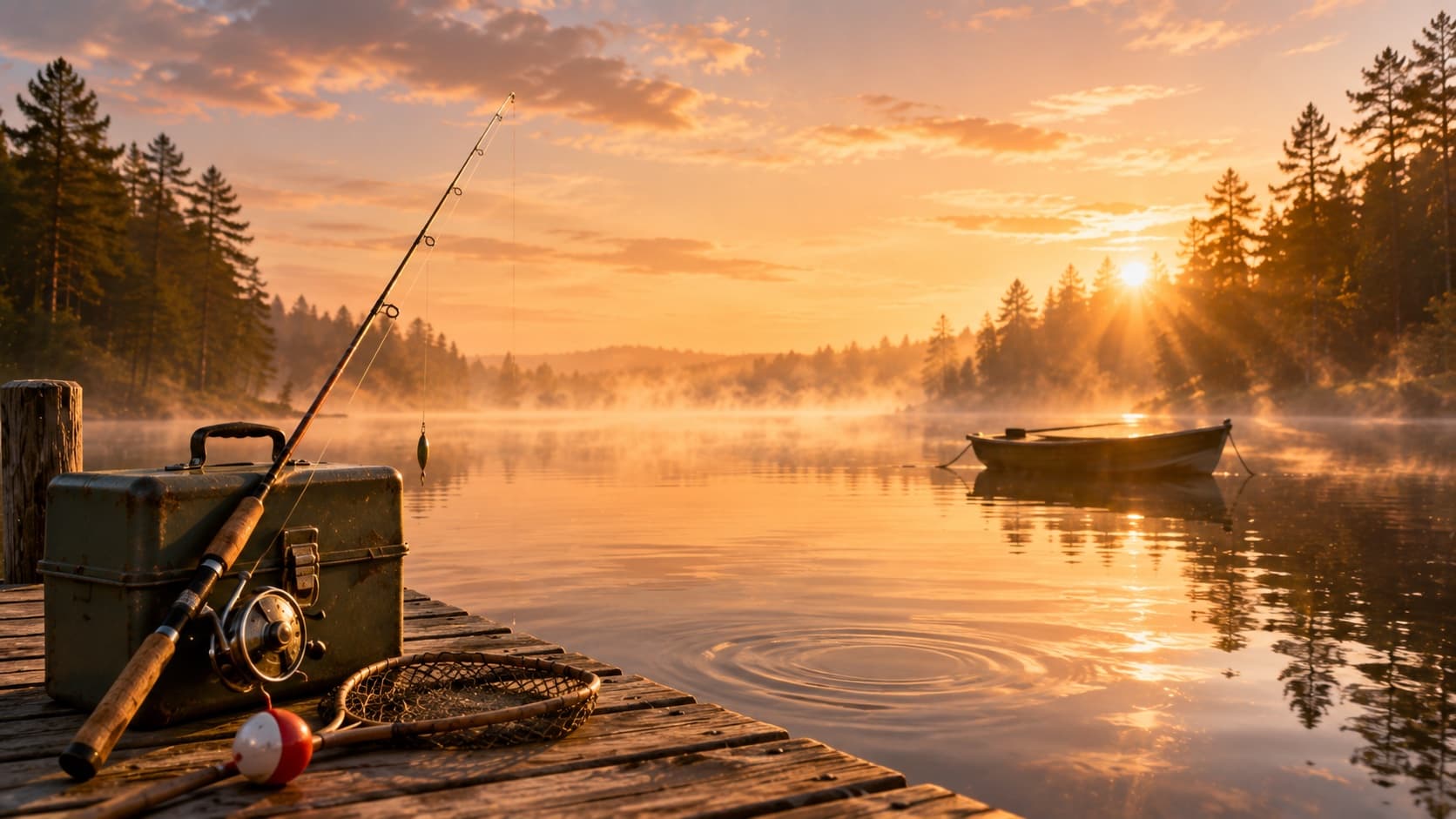 Fishing gender reveal page — live themed countdown and voting