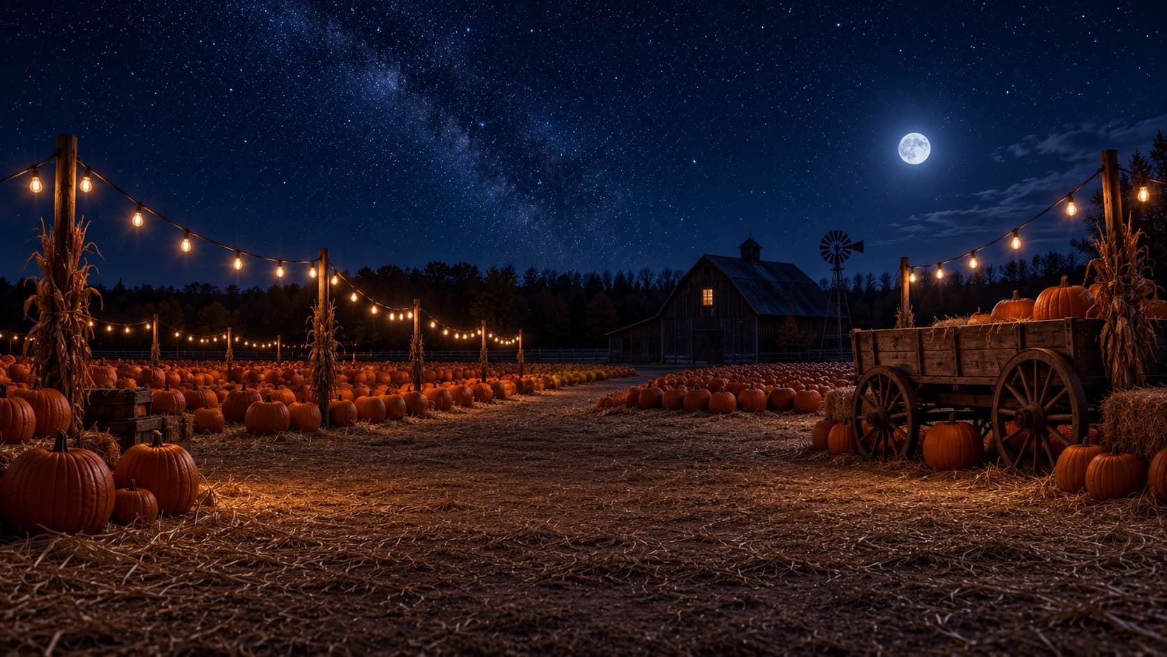 Pumpkin party atmosphere