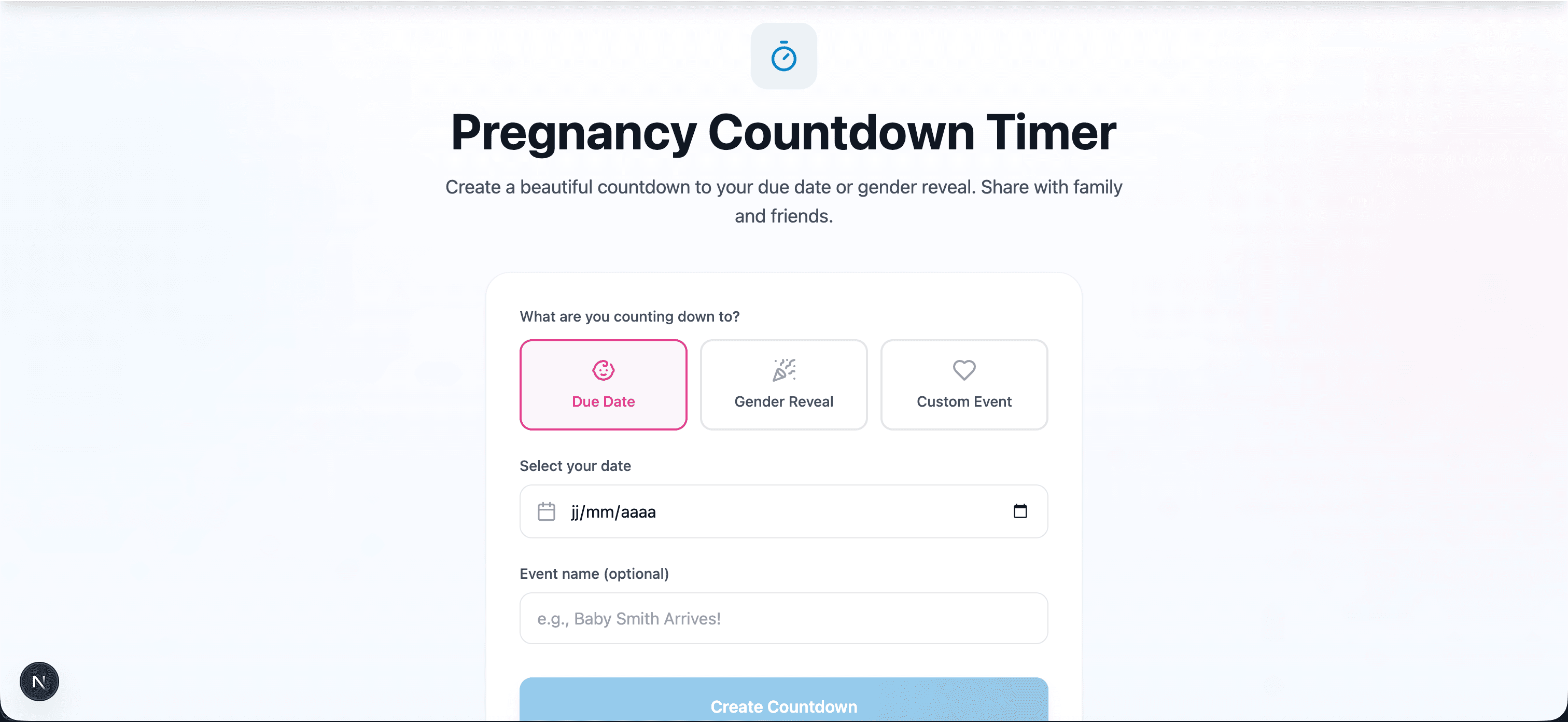Pregnancy Countdown Timer: Share the Excitement with Family & Friends