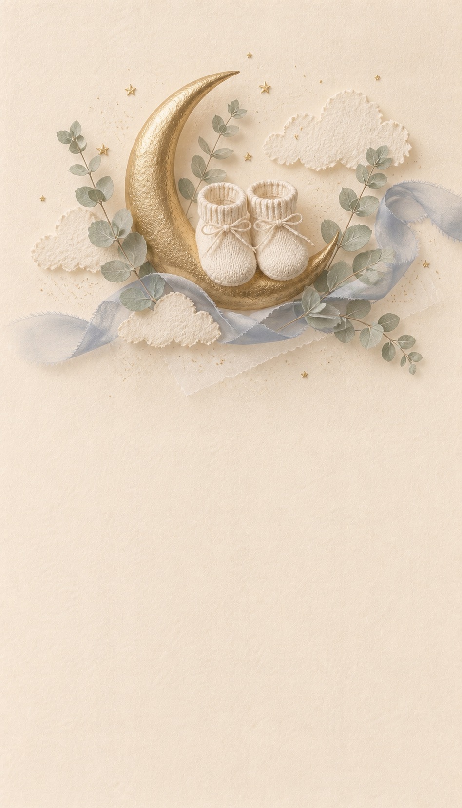 Zapatitos de bebé en una escena de recuerdo bajo la luna